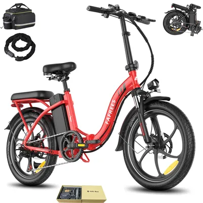Produktbild von E-Bike 160 - 195 cm 20" Rostfreie Aluminiumlegierung 36 V 20 Ah 720 Wh bis zu 110 - 150 km Wasserdicht IP54 Shimano 7 Gang, Rot