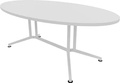 Produktbild von Quadrifoglio Konferenztisch X2 weiß oval, V-Gestell weiß, 200,0 x 110,0 x 74,0 cm