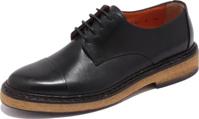 Produktbild von 5211AB SANTONI SCHWARZ VINTAGE EFFEKT zerkratzt Schuh Schuh Männer