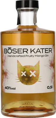 Image de BÖSER KATER Handcrafted Fruity Mango Gin 40% Vol. 0,5l
