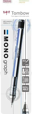 Produktbild von Feinminenstift Mono Graph 0,5mm blau/weiß/schwarz Blister