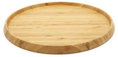 Rundes Bambus-Serviertablett, Ø 35 cm, mit Rand