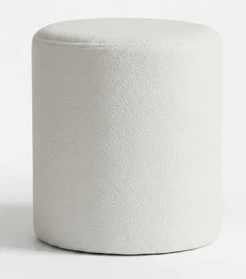 Image de Tabouret de style moderne, couleur beige, neuf, tissu moelleux, confortable, en bois, pour chambre à coucher