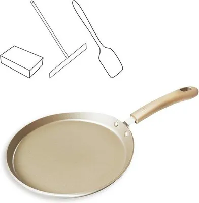 Productafbeelding van Famanu Crêpepan 20 cm - Koolstofstaal met handvat - Ideaal voor muffins, steaks en meer