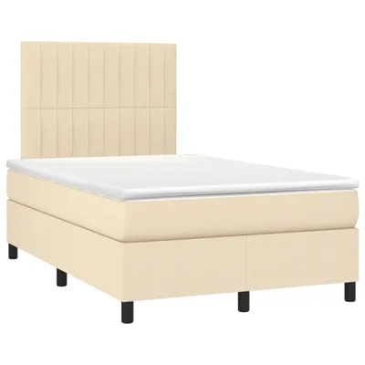 Produktbild von Boxspringbett mit Matratze Creme 120x200 cm Stoff