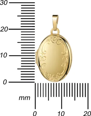 Produktbild von Medaillon Anhänger Gold 333 aufklappbar 2 Bilder Amulett für Damen MIT KETTE 70 cm
