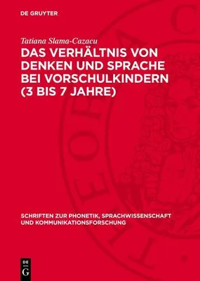 Produktbild von Das Verhältnis von Denken und Sprache bei Vorschulkindern (3 bis 7 Jahre)