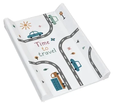 Immagine prodotto di Cuscino impermeabile per fasciatoio Baby Happy Bliss, dimensioni 50x70 cm, adatto per lettini per bambini da 60 cm – impermeabile, lavabile, con rinforzo in MDF – motivo: automobili