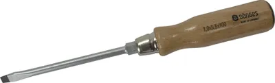 Produktbild von Dönges Schlitz-Schraubendreher mit Holzheft, 0,6 mm, 75 x 3,5 mm, 6 mm