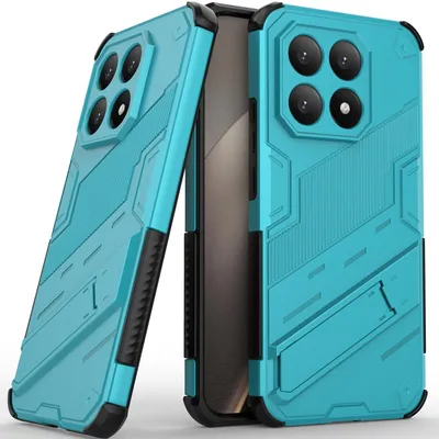 Produktbild von Armor Hülle für Xiaomi 15T Hybrid PC TPU Bumper Stoßfestes Schutzhülle mit Standfunktion Blau