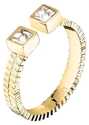 Immagine prodotto di Anello aperto placcato oro con cristalli Gioia SAVY4001 - Circonferenza: 52 mm.