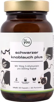 Produktbild von for you schwarzer knoblauch plus