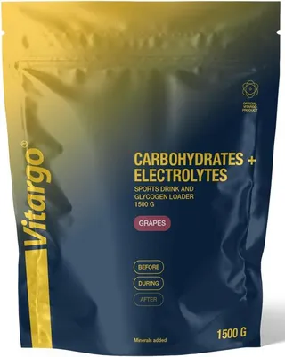 Produktbild von Vitargo Carbohydrates + Electrolytes (1500g) Grapes - Intra- & Post-Workout - Post-Workout