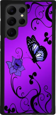 Produktbild von TPU Silikon Hülle für Samsung Galaxy S22 ULTRA Handy Cover Case Schutzhülle Handyhülle Bumper MOTIV 259 Butterfly Blume