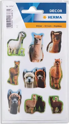 Produktbild von HERMA Sticker DECOR Alpakas 3 Blatt à 9 Sticker