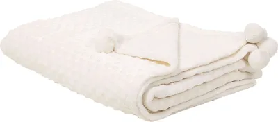 Obrázek produktu pro BELIANI Deka krémový přehoz 150 x 200 cm texturovaná jemná