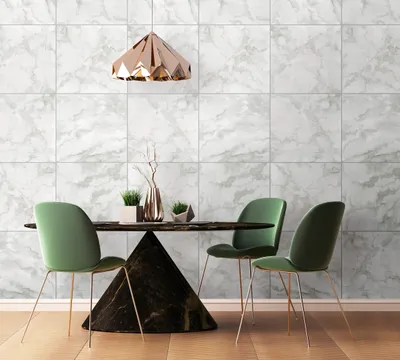 Produktbild von NEWROOM Tapete Weiß Vliestapete Fliesen - Wandbild Modern Grau  Marmor  Tapete