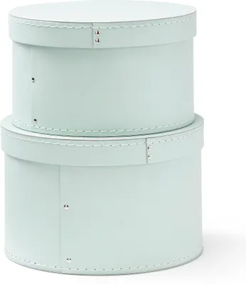 Produktbild von Kids Concept Pappboxen rund 2er-Set Ø23/25 cm hellgrün, Ordnungsboxen