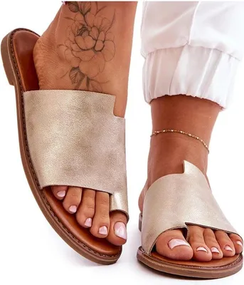 Produktbild von Lackierte Damen-Flip-Flops Gold Jimena 39