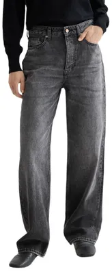 Productafbeelding van Scotch & Soda dames jeans, model Ripple-Straight Fit, kleur Absolute Black, maat 32W/30L