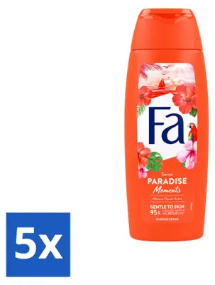 Produktbild von 5 x Fa Paradise Moments Douchecreme Hibiscusbloem 250 ml - Vorteilspackung - 5 Stücke