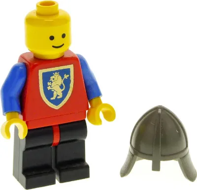 Produktbild von 1x Lego Minifigur Ritter Crusader Lion rot Löwe Helm 3844 973px138 cas112