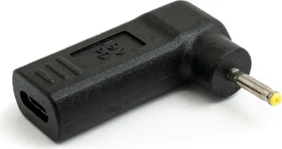 Produktbild von SYSTEM-S USB 3.1 Adapter Typ C Buchse zu DC 20V 2,5 x 0,7 mm Stecker Winkel Kabel Schwarz
