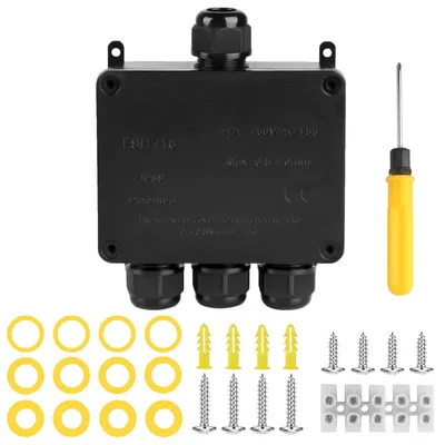 Imagen del producto de Caja de conexión IP68, de 4 vías, color , para cables de 4 a 14 mm, estanca, para uso en exteriores