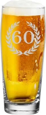 Produktbild von Luxentu Willi Becher Bierglas Helles-Glas 0,5 Liter mit Eichung - 60. Jubiläum