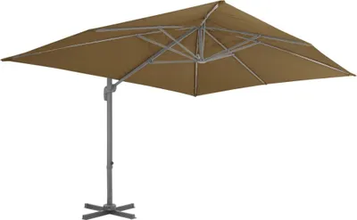 Immagine prodotto di vidaXL Ombrello semaforo con palo in alluminio Taupe 400 x 300 cm