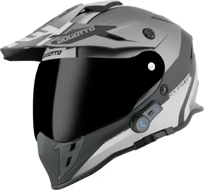 Immagine prodotto di Casco da enduro Bogotto H331 BT Tour EVO con Bluetooth, nero opaco/grigio, taglia 2XL