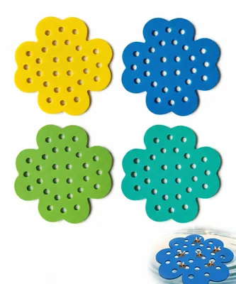 Bienentränke 4er-Set, schwimmend, Waben-Design, bunt