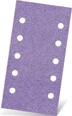 Produktbild von MENZER Purple HD Klett-Schleifblätter, 230 x 115 mm, 10-Loch, f. Schwingschleifer, Keramik-Mix (50 Stk.) K80