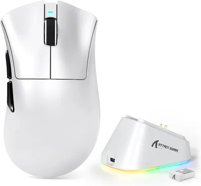 Immagine prodotto di Mouse da gioco con stazione di ricarica magnetica, sensore PAW3311, BT/2,4 GHz/USB-C, peso 62 g, batteria 500 mAh, 25.000 DPI Lightspeed Gamer Office - per PC/Mac