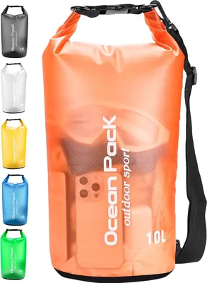 Imagen del producto de Bolsa impermeable, tipo "dry bag", con correa ajustable, cierre enrollable, de 10 litros, ideal para nadar