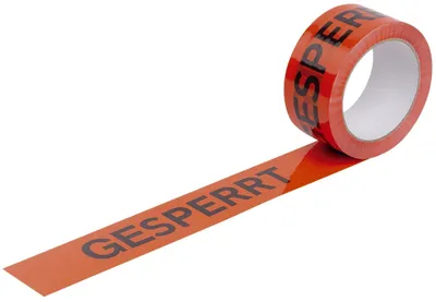 Obrázok produktu pre Wihedü 400.084 Výstražná páska "GESPERRT" - oranžová/čierna, 50 mm x 66 m