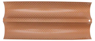 Baguette-Backform, 2 Fächer, 38 cm, Kohlenstoffstahl, perforiert