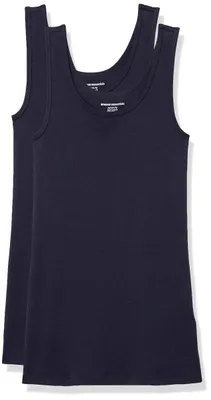 Immagine prodotto di Canottiera da donna Essentials, vestibilità aderente, confezione da 2, blu navy, taglia XXL