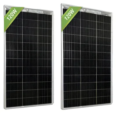 Obrázok produktu pre Solárny panel, vysoká účinnosť, odolná konštrukcia, 2 kusy panelov s výkonom 120 W