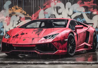 Obrázek produktu pro Netkané fototapety dětský pokoj graffiti chlapec auto sportovní auto (368x254 cm - včetně pasty) pokoj pro mládež moderní netkané tapety tapety