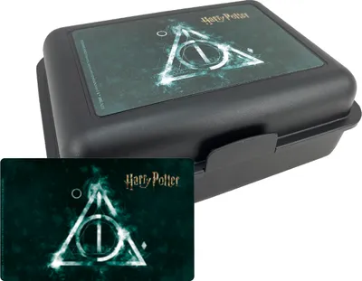 Produktbild von Harry Potter Brotdose - Heiligtümer des Todes Lunchbox Butterbrotdose mit Trennwand Schwarz