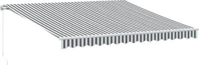 Zdjęcie produktu dla vidaXL Markiza ręczna antracytowo-biała 400x300 cm