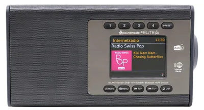 Zdjęcie produktu dla Soundmaster IR7000TI, 8 W, Przewodowy i Bezprzewodowy, Głośnik mono przenośny, Szary, Obrotowy, Odtwarzacz MP3