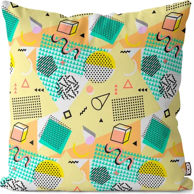 Produktbild von VOID Retro Vintage Muster 80s 90s weiss Kissenbezug Kissenhülle Sofakissen Kissen Deko Outdoor-Kissen Dekokissen