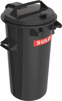 Produktbild von SULO 1053805 Mülltonne 50 Liter ohne Verschlussbügel Kunststoff grau/schwarz