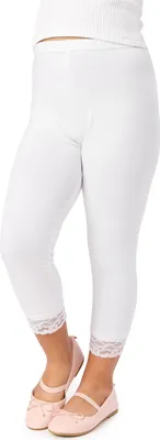 Produktbild von Merry Style Mädchen 3/4 Leggings MS10-293(Weiß,158 cm)