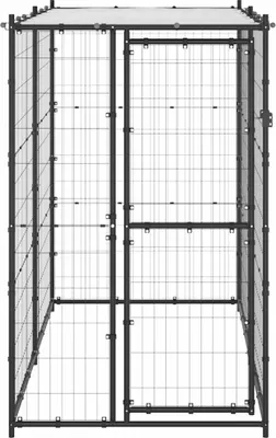 Obrázok produktu pre vidaXL Vonkajšia búda pre psov oceľová so strechou 110x220x180 cm