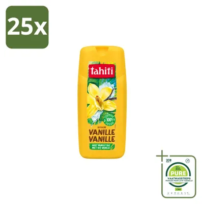 Obrázok produktu pre 25 kusov gélu na sprchovanie Tahiti, vanilková vôňa, objem 300 ml – veľké balenie