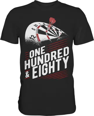 Produktbild von Vintage Dart Dartscheibe 180 Darts T-Shirt – Black / L