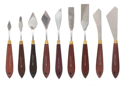 Malmesser-Set, 9 Stück, für Acryl- und Ölfarbe, 3–10 cm